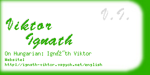 viktor ignath business card